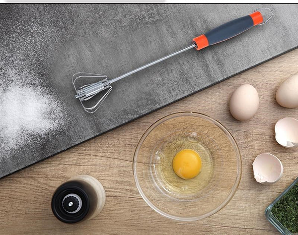 Stainless Steel Manual Egg Beater Kitchen Gadget