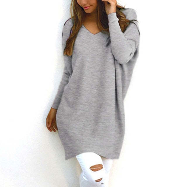 V-Neck Warm Sweaters Casual Sweater