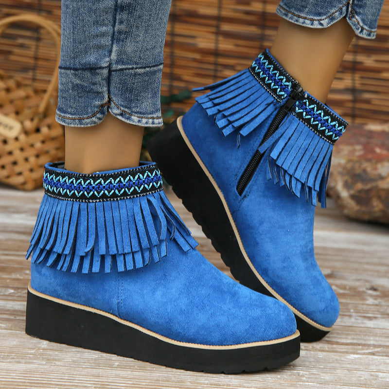 Fashion Thick Bottom Small Wedge Bootie