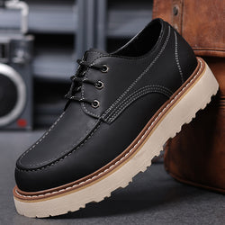 Martin Boots Men's Low Top Retro Casual Shoes British Style Worker Boot Low-top Height Increasing Big Scalp Shoes